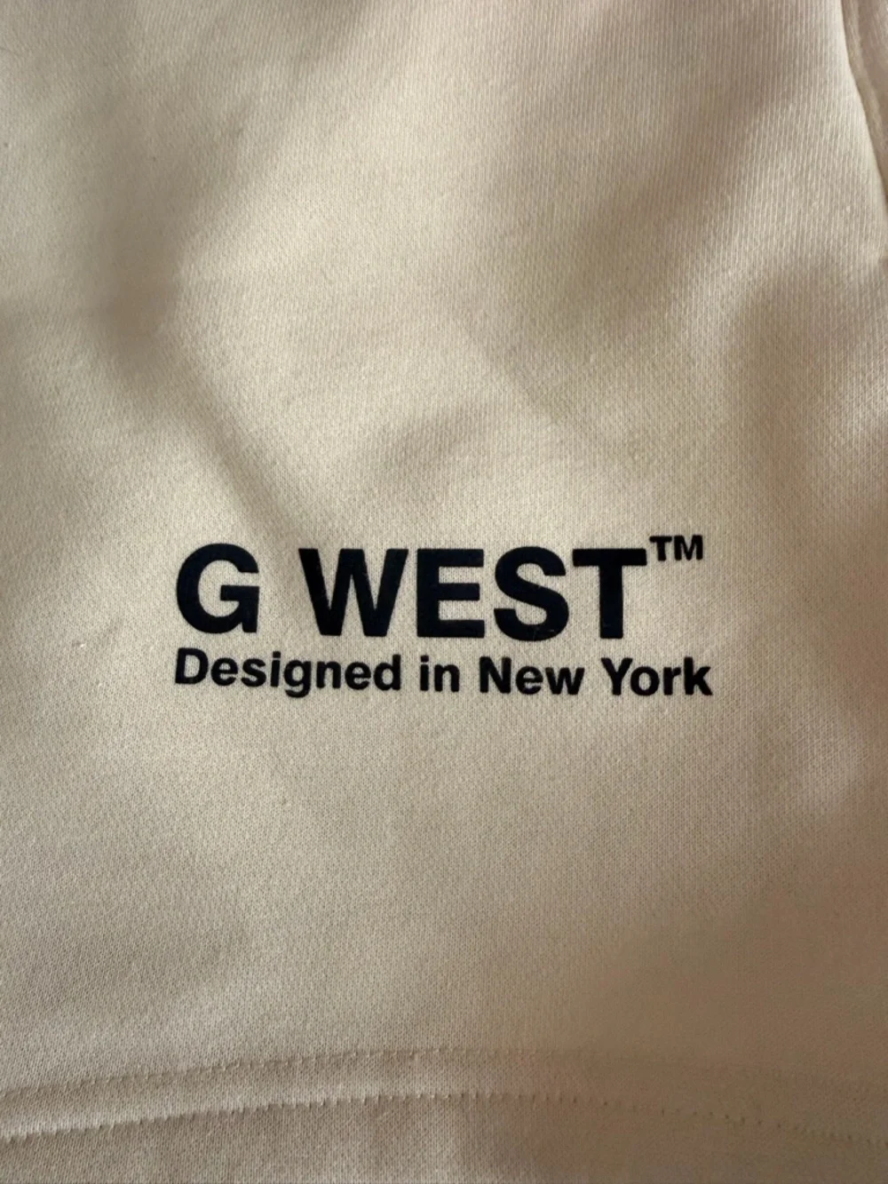 G WEST Cream Drawstring Shorts - Picture 5 of 5